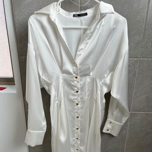 ZARA white dress size M